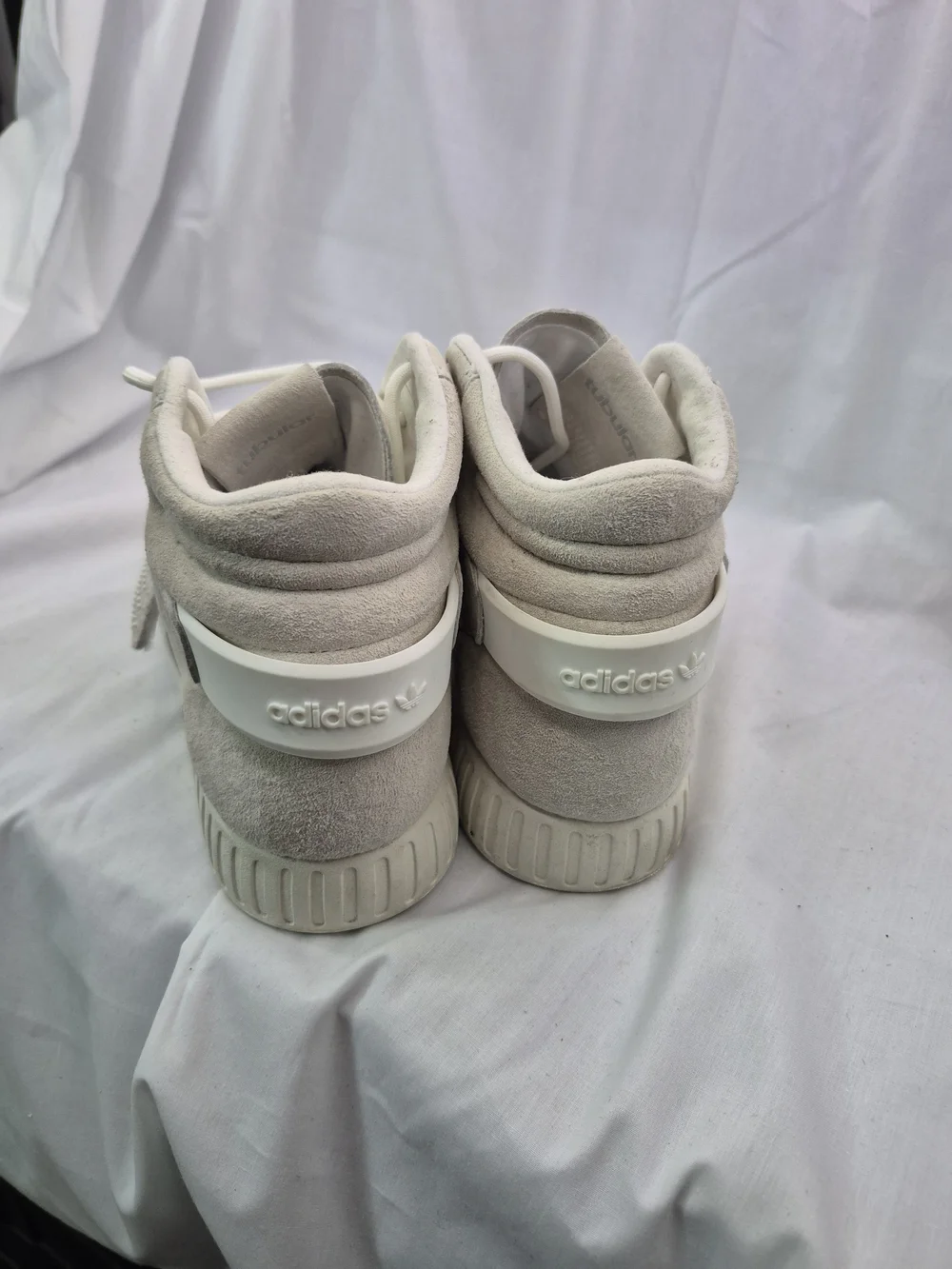 adidas Off-White Suede High-Top Sneakers‎ with Midfoot Strap 8